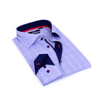 Plaid Large Check Button Up // Navy (2XL)