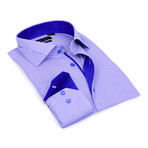 Button-Up Dress Shirt // Blue Houndstooth (2XL)