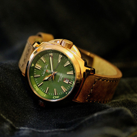 CUSN8 Bronze Automatic // Green Dial