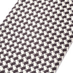 Silk Marble Weave Tie // Black + White