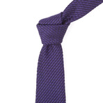 Silk Royal Stitch Tie // Purple + Black