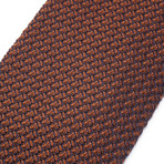 Silk Stitch Tie // Bronze + Black