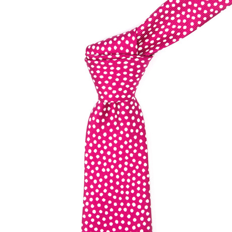 Silk Dot Tie // Pink