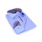 Classic Stretch Shirt // Light Blue + Plaid (3XL)