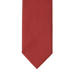 Silk Checkers Tie // Red