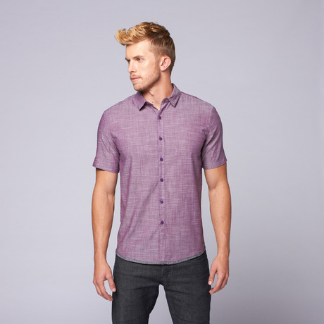 Higgins Woven Shirt // Purple (S)