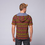 Potter Hooded Woven Shirt // Ikat (S)