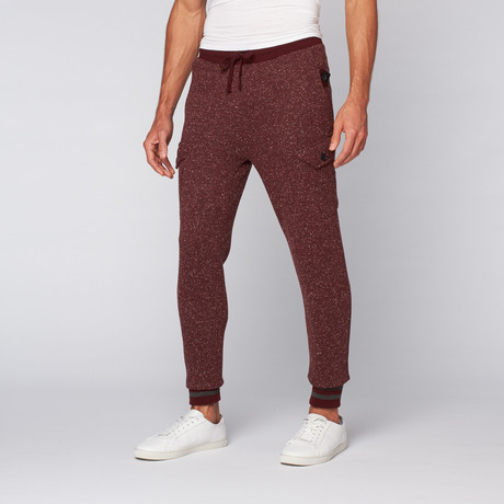 Carter Wool Blend Sweater Knit Jogger // Speckled Wine (28WX32L)