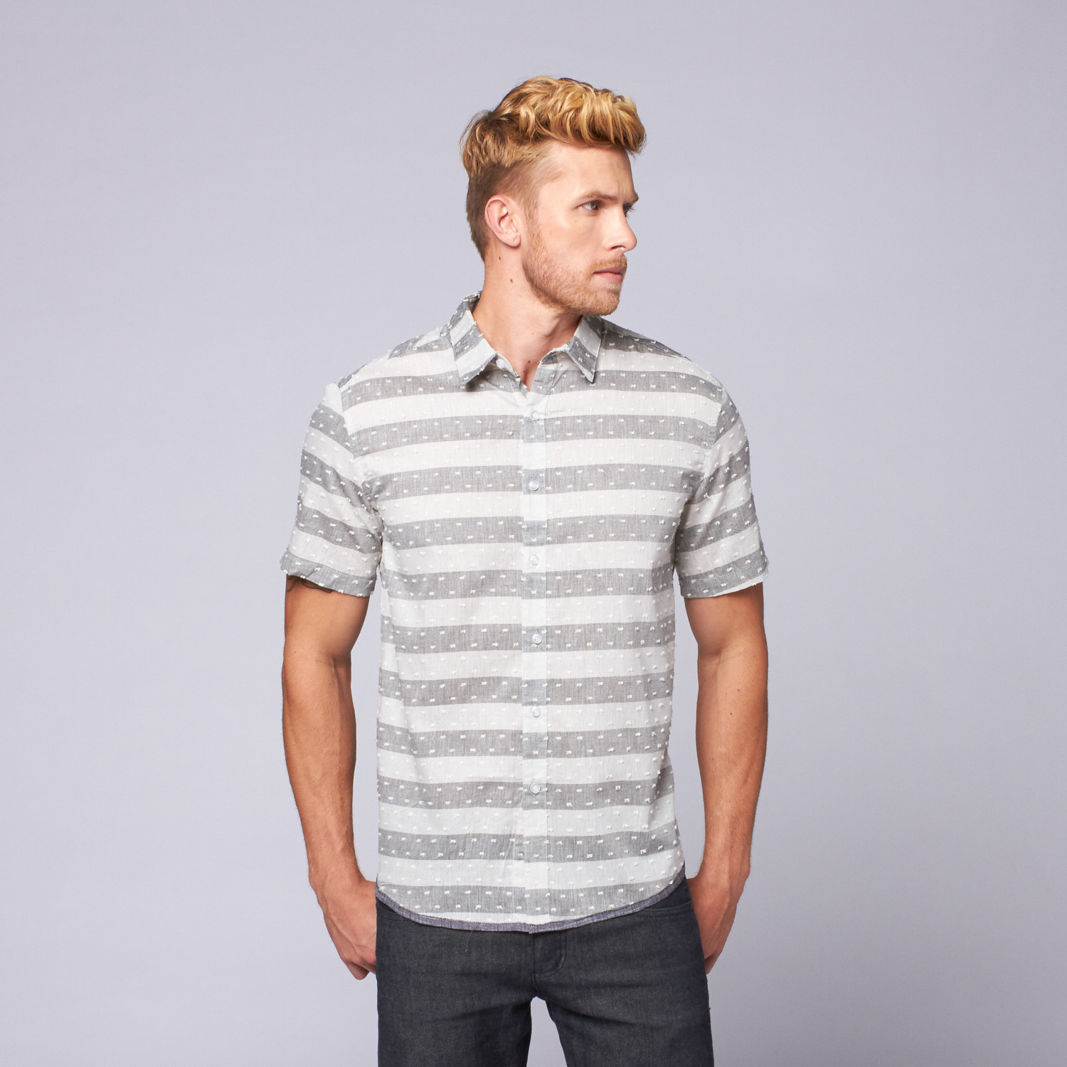 Higgins Woven Shirt // Grey + Black (3XL) - ZAK - Touch of Modern