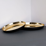 Stainless Steel Tray // Brass + Black (Medium)