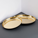 Stainless Steel Tray // Brass + Black (Medium)