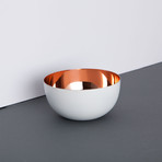 Stainless Steel Bowl // Copper + White