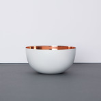 Stainless Steel Bowl // Copper + White