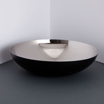 Stainless Steel Dish // Chrome + Black