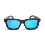 Superior // Black Stained Bamboo // Polarized (Blue Lenses)