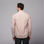 Micro Flower Print Shirt // Pink (M)