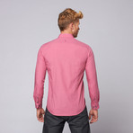 Button Up Shirt // Dark Pink (M)