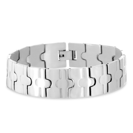 Stainless Steel Flat Link Bracelet