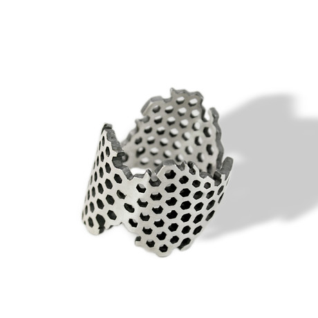 Honeycomb // Ring // Silver (Size 7)