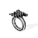 II Honeycomb // Ring // Black Oxidized (Size 7)