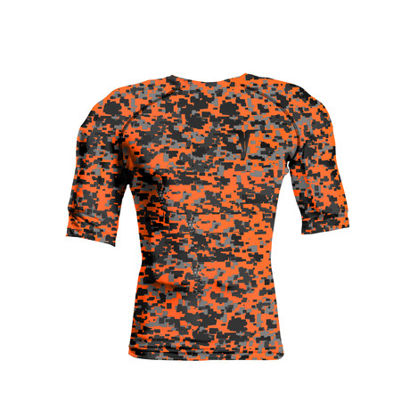 Weighted Compression Shirt // Orange Digital Camo (Small)