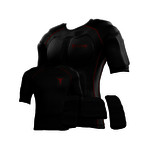 Weighted Compression Shirt // Black + Red (Small)