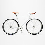 Glossy White PB with Silver Components // Bullhorn Handlebar (52cm Frame)