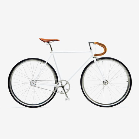 Glossy White PB with Silver Components // Dropbar Handlebar (52cm Frame)