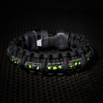 Zombie Paracord Survival Bracelet // Toxic (6.5"L // Small)