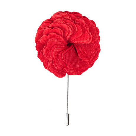 Cotton Lapel Pin // Red