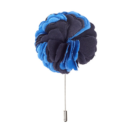 Cotton Lapel Pin // Royal Blue + Navy