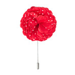 Lapel Pin // Red Polka Dot