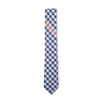 Bias Gingham Stripe Tie // Blue + Pink