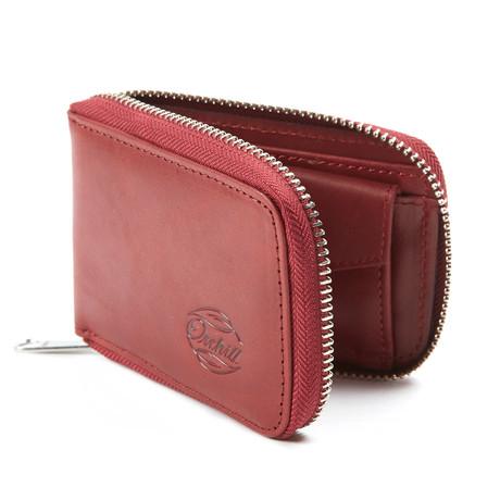 Zip Wallet // Dry Red