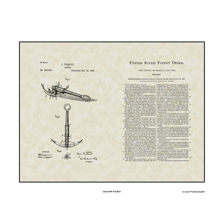Boat Anchor // Patent Art