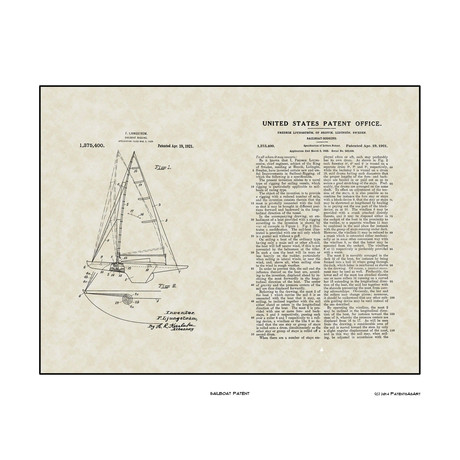 Sailboat Ljungstrom // Patent Art