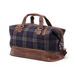 British Belt Company // Woodchester Weekender Zipped Base // Blue Check