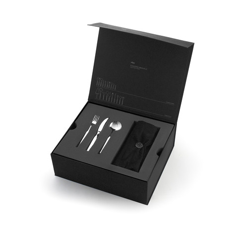 Arthur Casas Cutlery Set // 130 Piece Gift Box (Silver)