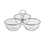 Venezia Silver Triple Snack Holder