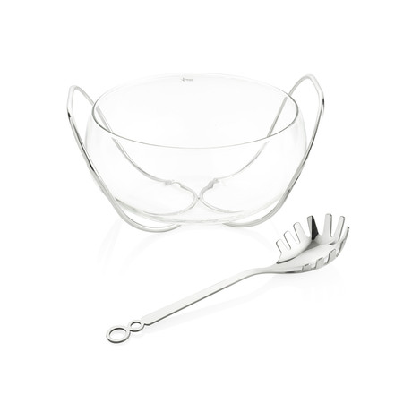 Venezia Spaghetti Bowl + Server // Silver Plated
