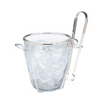 Varallo Silver Ice Bucket + Tongs