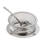 Milan Sauce Bowl + Ladle // Silver Plated