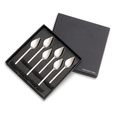 Arthur Casas Silver Coffee Spoons Set // 6 Pieces