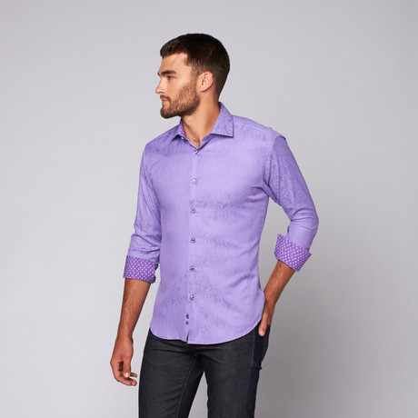 Mata Button-Up Shirt // Purple (S)