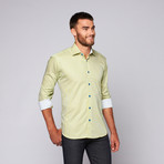 Agassi Button-Up Shirt // Yellow + Blue (L)