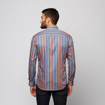 Robert Button-Up Shirt // Navy Multi Stripe (M)