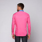 Claudio Button-Up Shirt // Pink + Blue (2XL)