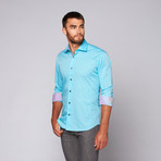 Borini Button-Up Shirt // Turquoise (2XL)