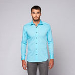 Borini Button-Up Shirt // Turquoise (XL)