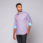 Amit Button-Up Shirt //Blue + Pink (XL)
